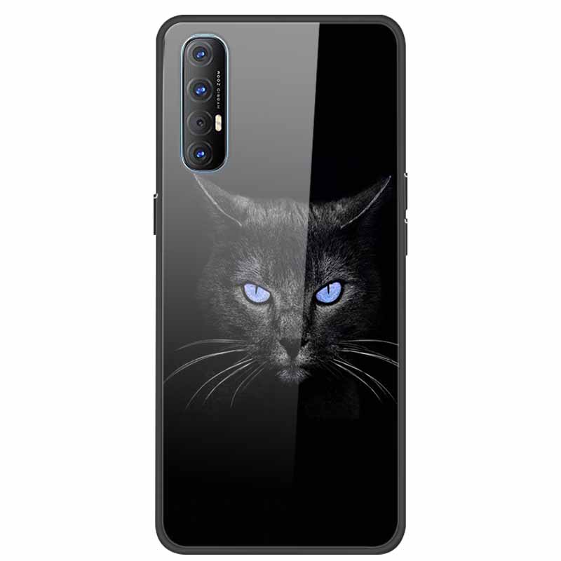Glass Case For Oppo Reno 3 Pro 5G Case Soft Bumper Hard Tempered Glass Back Cover For Oppo Reno3 Pro 2019 Phone Case Funda Bag