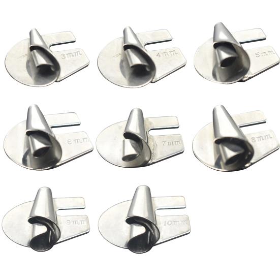 5/6/8Pcs Sewing Rolled Hem Foot Stainless Steel Sewing Machine Rolled Hemming Presser Foot for Household Sewing Shop