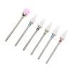 6pcs Nail Drill Bits Set Professional Salon Novice Ceramic Rhinestone Gel Polish Cuticle Remover Bits