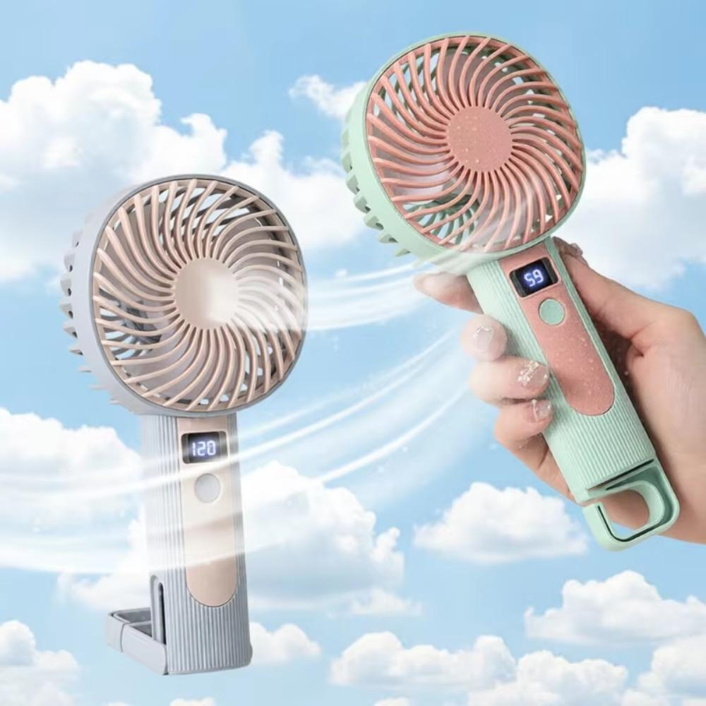 120 Speeds Mini Portable Cooling Fan USB Rechargeable Desktop Standing Fan Summer Cooling