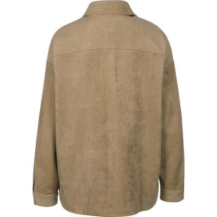 Chemisette Femme - Urban Classics - Loose - Marron - Manches Courtes - 2 Poches