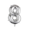 32-Inch Body Shaping Numeric Balloons - Gold & Silver, Floating Birthday & Celebration Decor