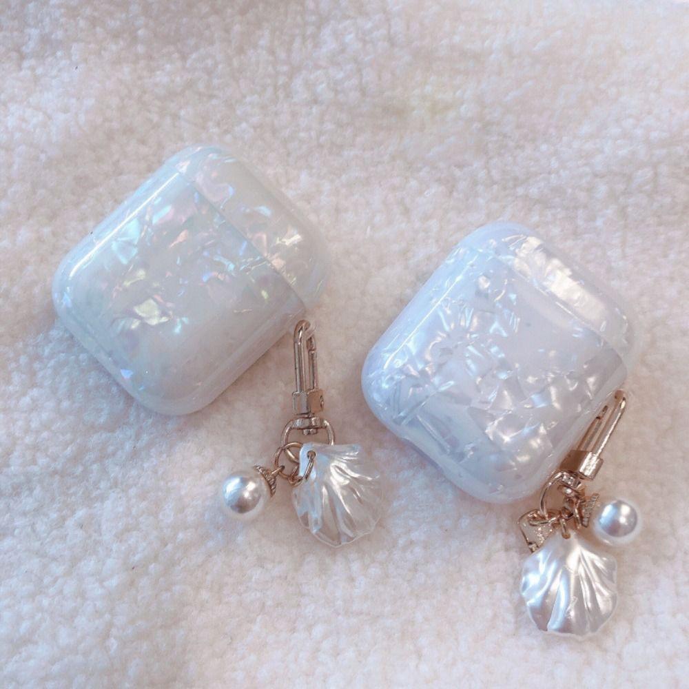 Мечтательный чехол для наушников в виде жемчужной раковины с брелоком Аксессуары для наушников для Airpods 4/3/2/1/pro2/pro