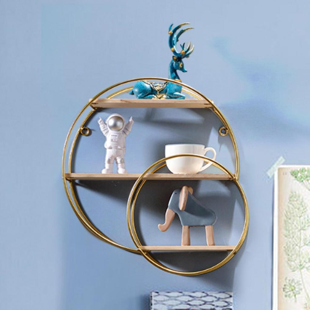 3-х уровневая металлическая настенная полка, прочный декоративный декор для предметов первой необходимости в ванной, экономит место,