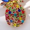 Tropical Fruit Pin Women Brooch Dazzling Rhinestones Inlaid 3D Pineapple