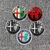 4Pcs Car Emblem Wheel Hub Center Cap Sticker Rim Badge Cover For Alfa Romeo GT 147 159 166 156 Giulietta Mito 8C Stelvio VolanteNO0