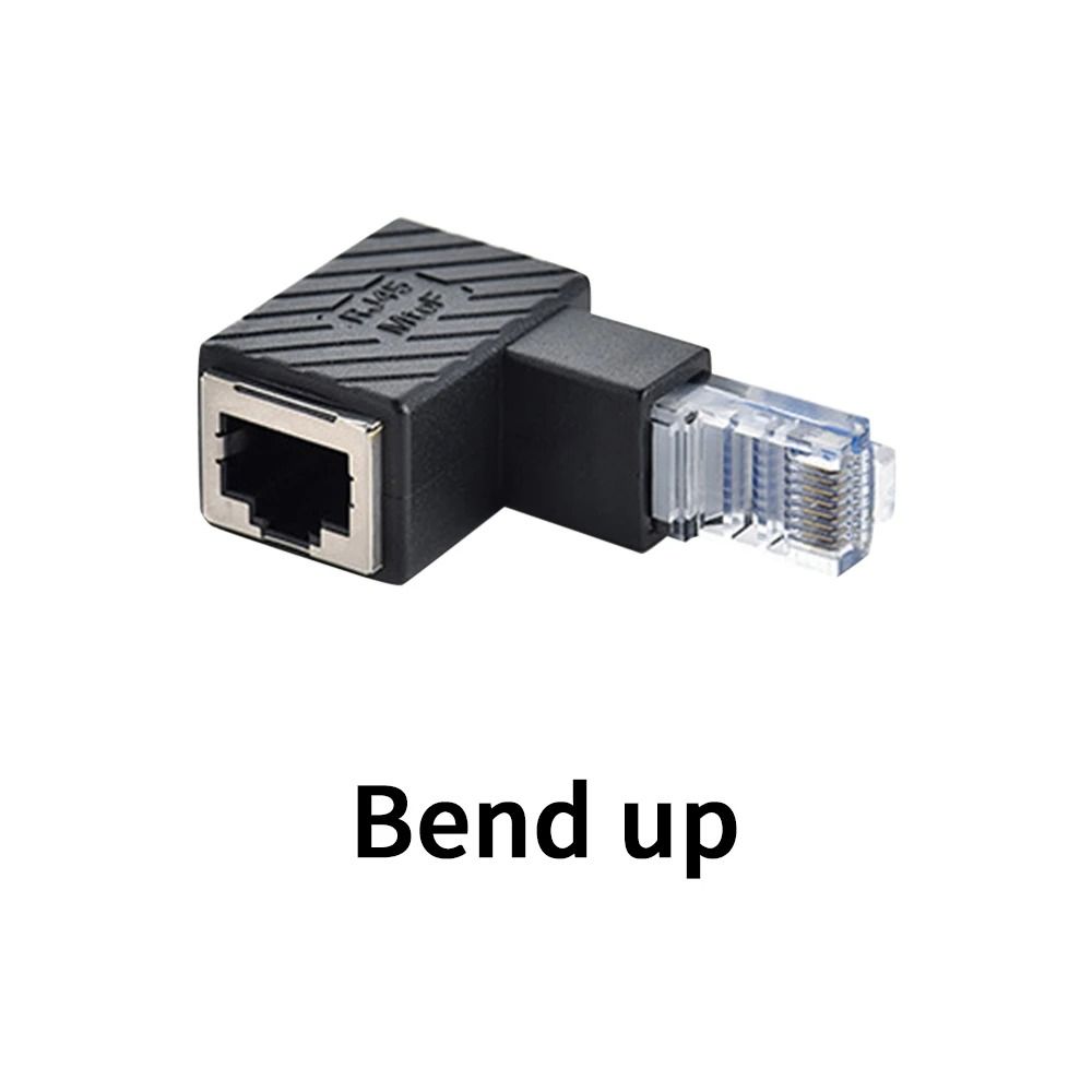 90 Degree Network Cable Connector LAN Extension Adapter for Cat5 Cat6 LAN Ethernet Network Cable
