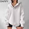 Women's Fashion Casual Solid Color Print Long Sleeve Hooded Hoodies & Sweatshirts