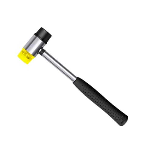 1-Piece Rubber Hammer with Non-Slip, Removable, Replaceable Hammer Head, Plastic Hammer, Small, Mini Hammer, Short Hammer, Combi Hammer, Pile Driving