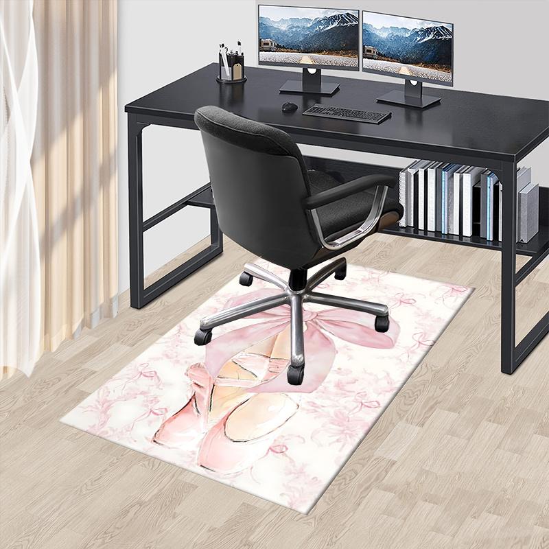 Charming Pink Bow Chair Mat - Elegant Home Decor for Living Room,Bedroom,Office,and More! Perfect Gift Idea0109069A