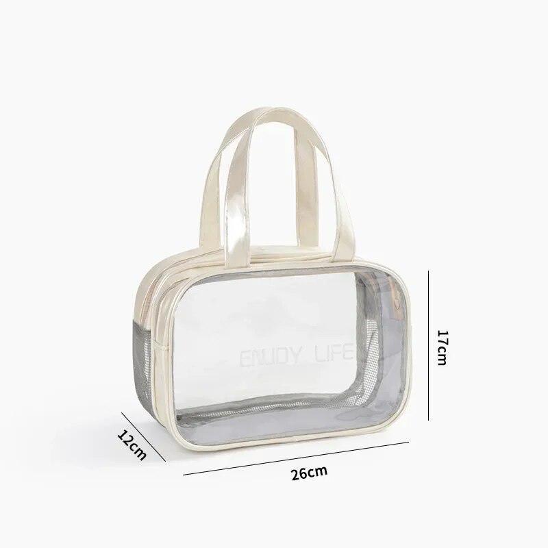 Transparent PVC Large Capacity Storage Bag Swimming Bags Women Large Wet Dry Separation Sports Bag Beach Fitness Travel Handbag