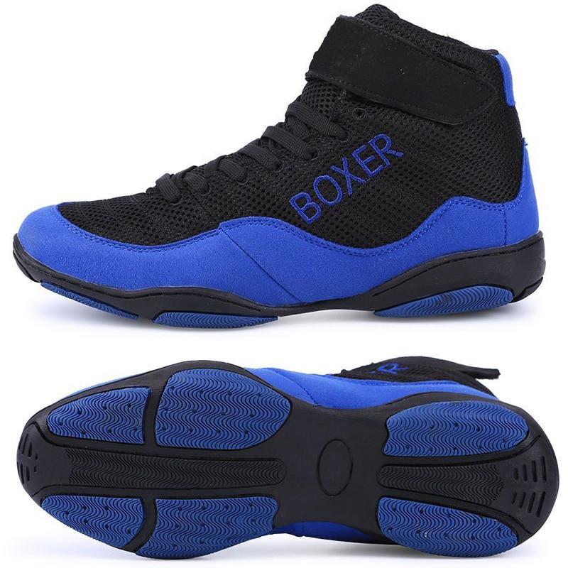Men Women Boxing Wrestling Shoes Plus Size Outsole Fightingtrainers Combat Sneakers Lace Up Boots Boxing Boots Size 35 -47