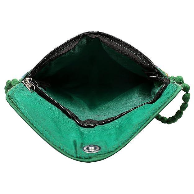 Clutch Bags for Women Jaipuri Rajasthani Handmade Embroidery Mirror Work Stylish Sling Bags for Women Cross Body Bags for Ladies and Girls - 22X16 Cm