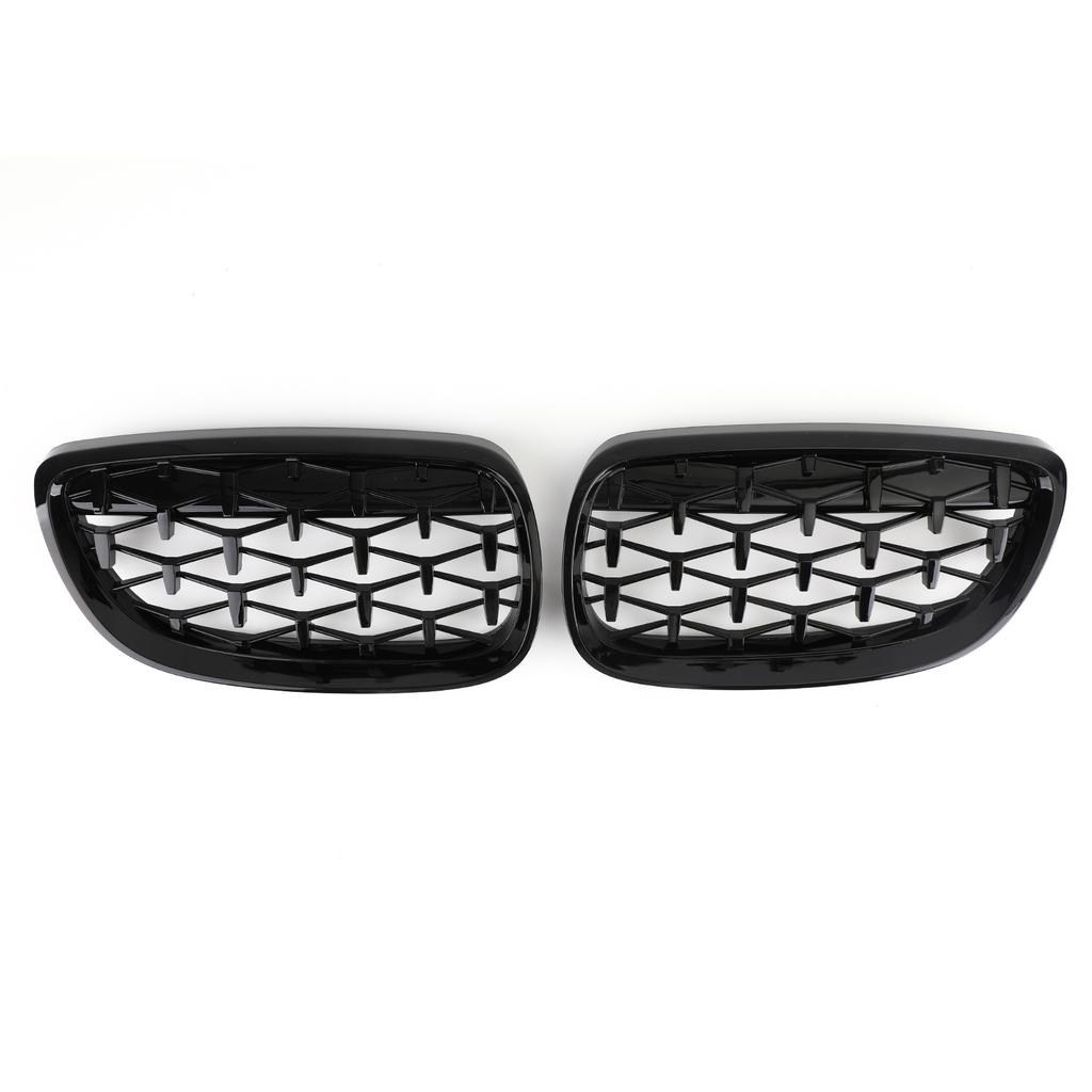Front Kidney Grille Grill Fit BMW 2007-2010 E92 E93 328i 335i 2DR Meteor Black