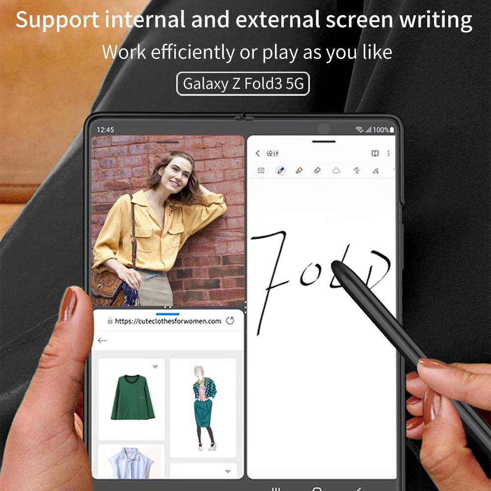 Роскошный кожаный кошелек с S Pen, держатель для карт, чехол для Samsung Galaxy Z Fold 3, 4, 5g, чехол с полной защитой на 360 °, Fundas