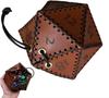 Кожаный мешочек для кубиков D20 для RPG, портативный мешочек для многогранных кубиков с завязкой для игры и DND