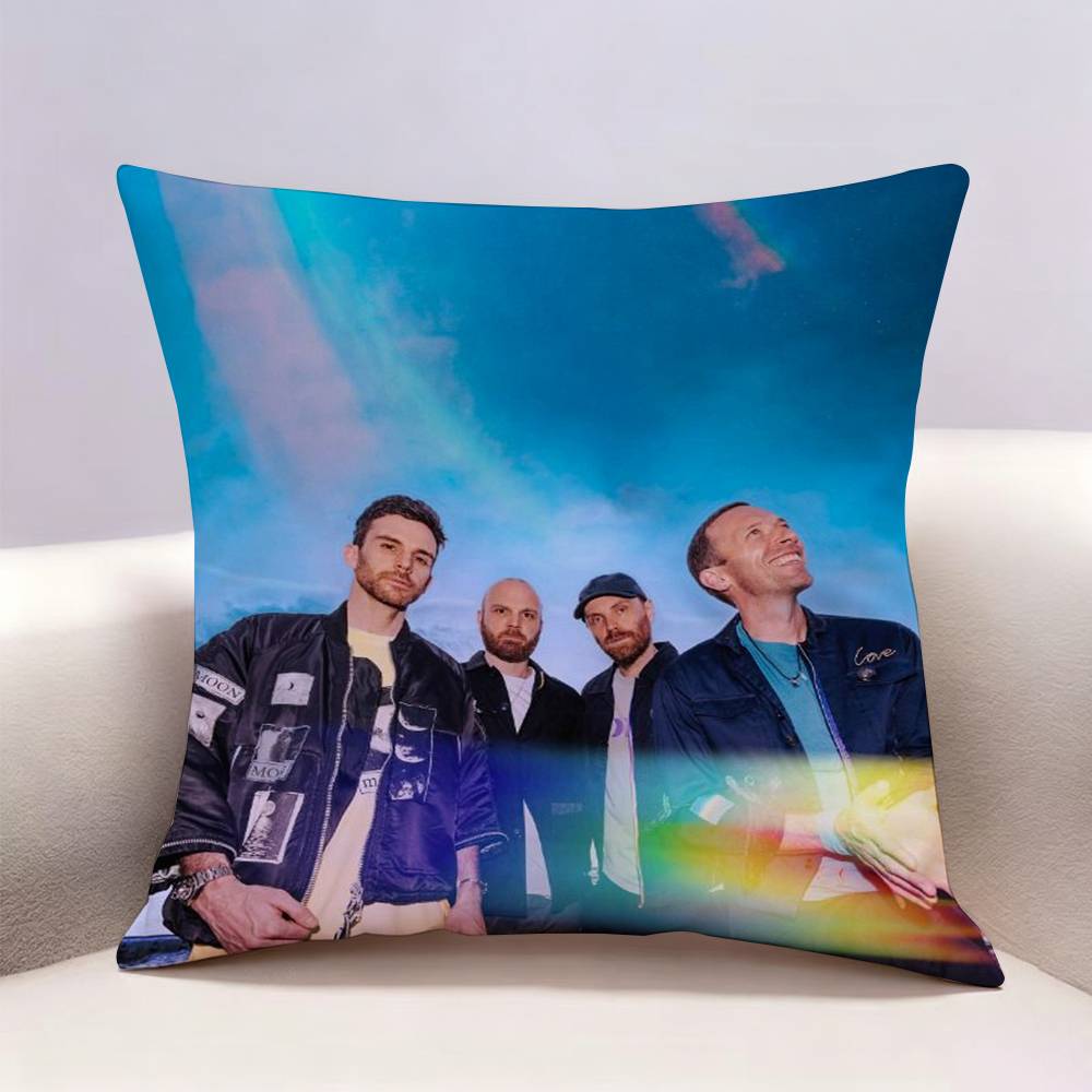 CColdplay Band Doublesided print Pillow Case for Sofa Living Room Home office Decor Protective Cover