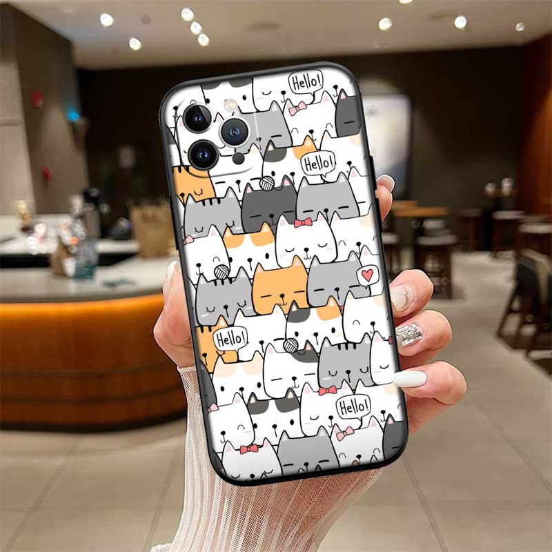 RE18 Cat Cartoon New High-End Shell Phone Case for Xiaomi Poco C40 C50 C51 C55 C65 C71 C75 F3 F5 F6 F7 M2 M3 Pro Ultra