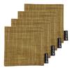 Fabrizm Японские подставки [Набор из 4 штук] 10x10 см, Неровная нить, Горчичный, 1446-ye-ye2