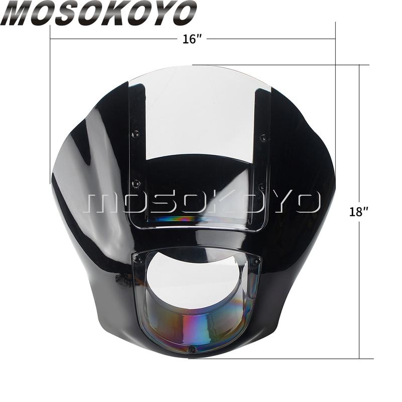Для Harley Квартальный обтекатель 5 3/4" Комплект ветрового стекла для мотоцикла с фарой Для Dyna 1995-2017 Sportster XL 88-21 FXBB FXLR FXST 18-21