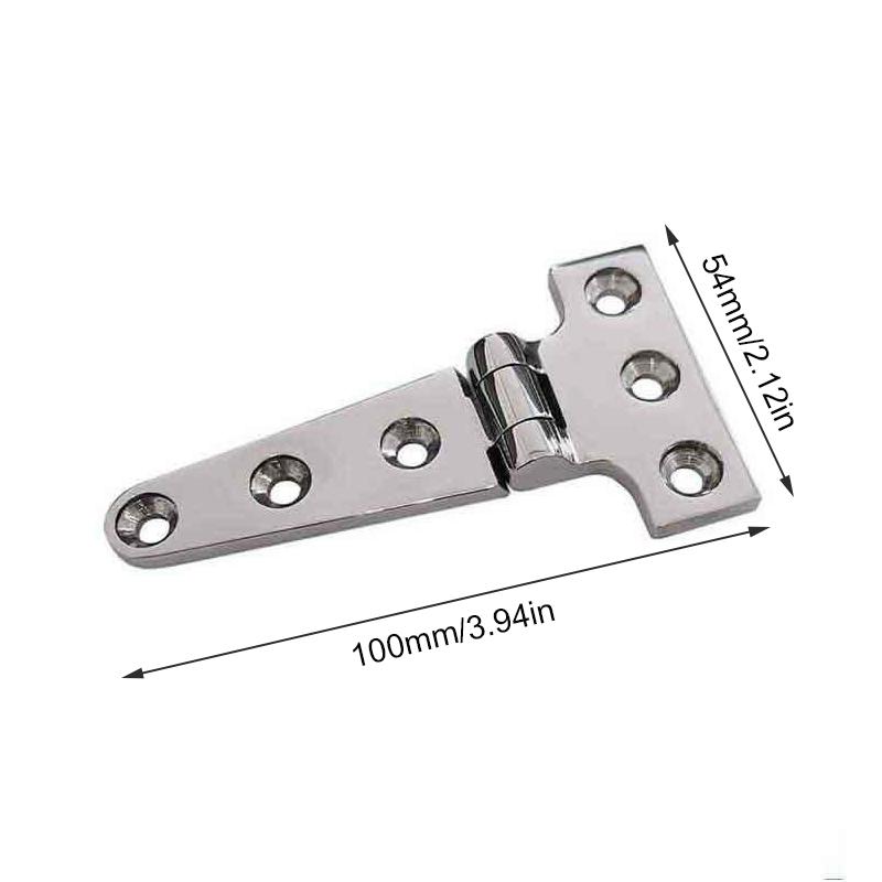 Marine Grade 316 Stainless Steel T Hinge Rust Resistant Hinge for Caravan Shed Cabinet Garden Gate Boat Accessory