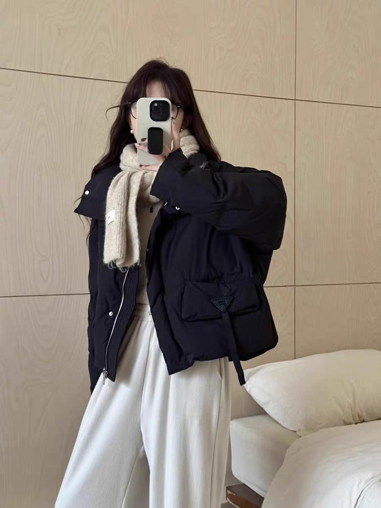 Короткая куртка-хлеб пуховик женская маленькая утолщенная стойка воротник теплая повседневная универсальная темперамент зимнее пальто