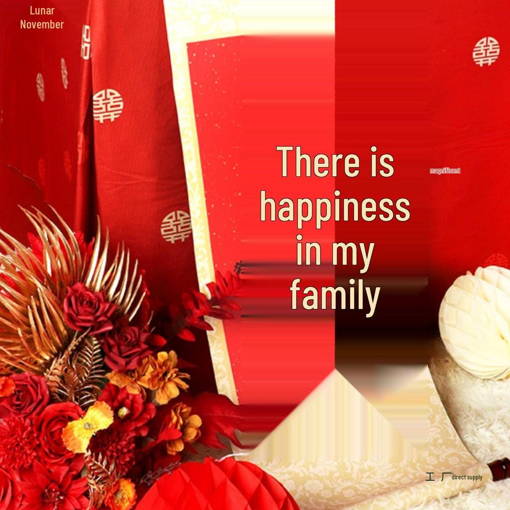 High-End Handwritten Chinese Style Wedding Engagement Scroll Decor