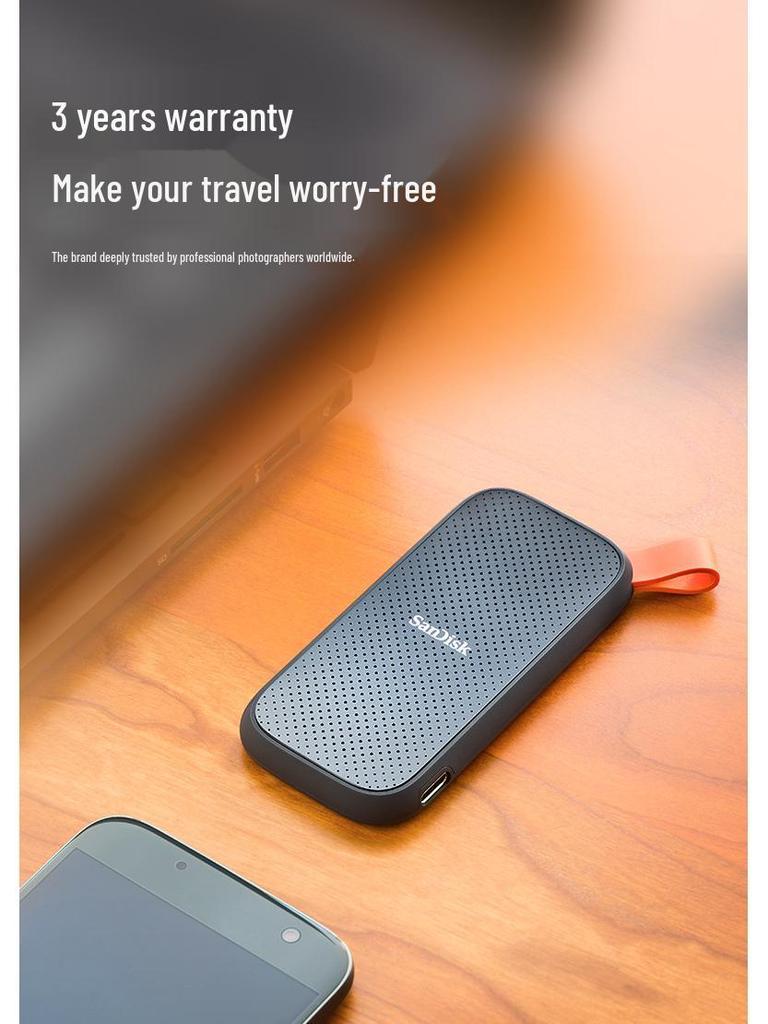 SanDisk E30 Portable SSD (480GB, 1TB, 2TB) High-Speed USB 3.1 Mini Drive for Phones & Computers