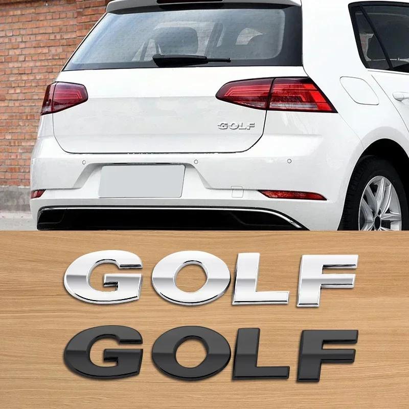 BOI1 1PCS 3D ABS GOLF Car Letter Logo Sticker Tail Bumper Badge Auto Rear Trunk Emblem Styling Accessories For Volkswagen VW GOLF zl2