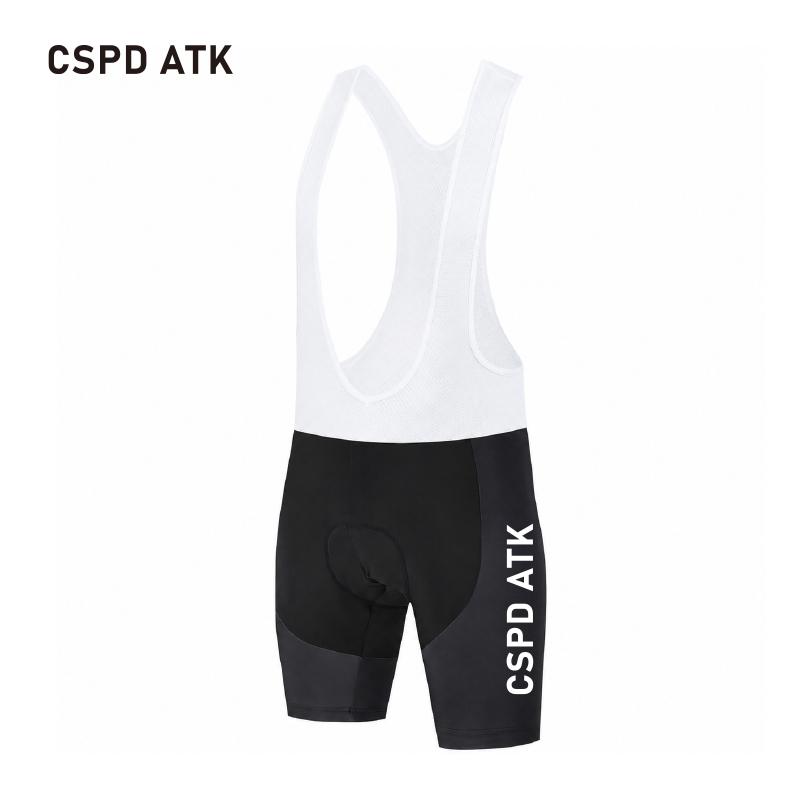 CSPD ATK Men's Cycling Jersey Set Summer Road Cycling Sweatshirt Moisture wicking Cycling Paddle Sponge Cushion Cycling Shorts