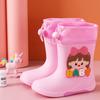 [2025 Direct Sales] Children's Rain Shoes Medium and Large Children Boys and Girls Cartoon Cute Rain Boots Primary School Students Waterproof Glu