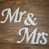One Set White Color Standing Mr & Mrs Letters  for Wedding Party Decoration & Gift