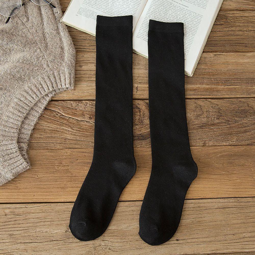 Elastic Sexy For Girl Student Solid color Cotton Hosiery Women Stockings Knee High Socks Calf Sock