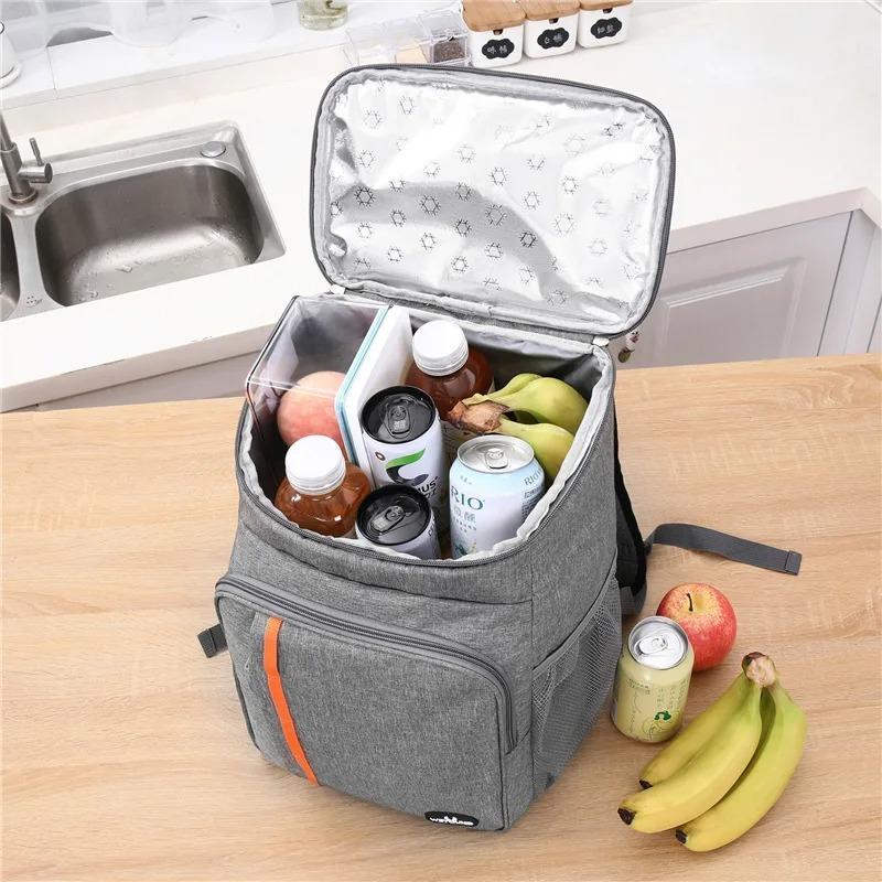 Large Capacity Double Shoulder Insulated Bag Durable Oxford Cloth Picnic Camping Sports Backpack for Outdoor Cold Ice Retention