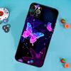 Black Beautiful Butterfly Phone Case For iPhone 17 Air 16 15 14 13 11 12 Pro Max 13 12 mini 15 16 Plus 16e Cover Funda