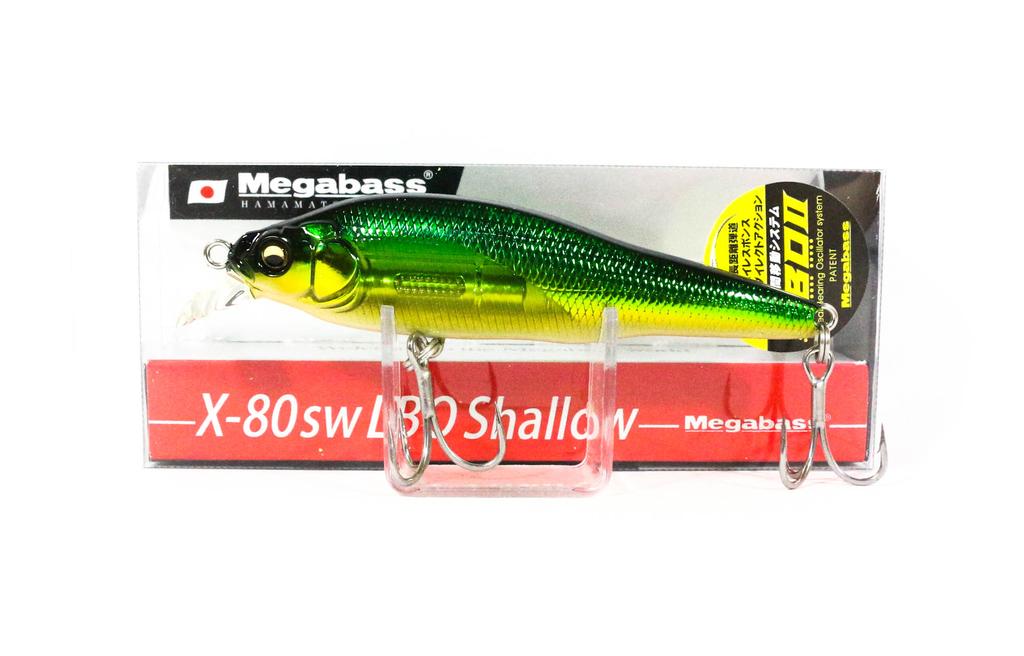 Megabass X-80 SW LBO Shallow Sinking Lure GG Golden Lime OB (9901)