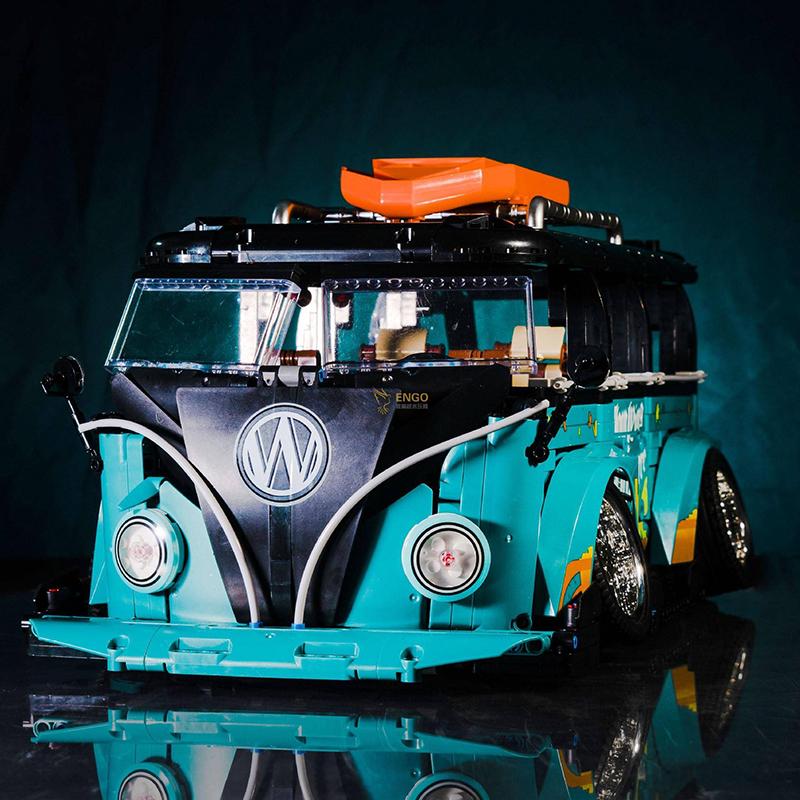 Технический классический кемпер фургон автомобиль строительные блоки конструкционные кирпичи игрушка автомобиль подарок для взрослых детей