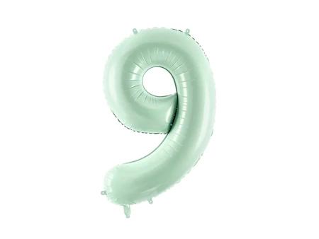Number ''9'' foil balloon, 72cm, green