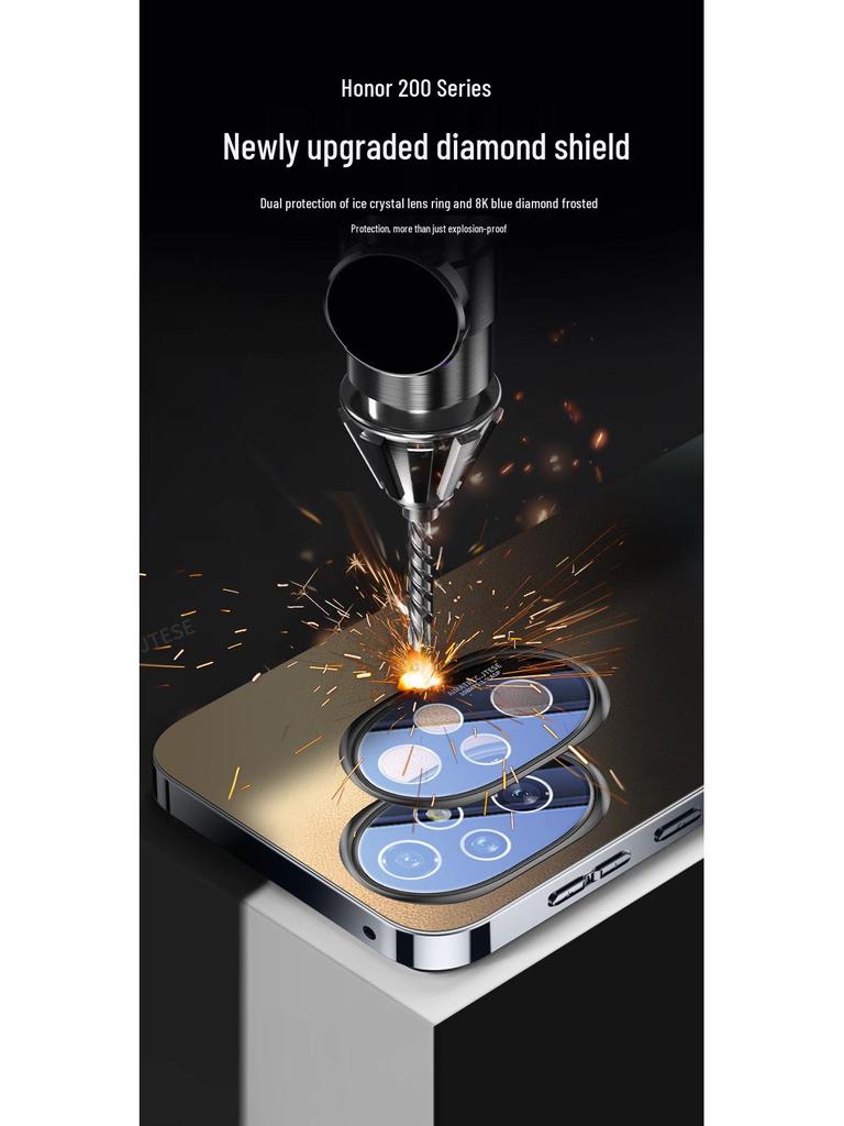 Honor 200 Pro Ультратонкий Матовый Защитный Чехол для Телефона с Полным Покрытием, Защищающий от Падений