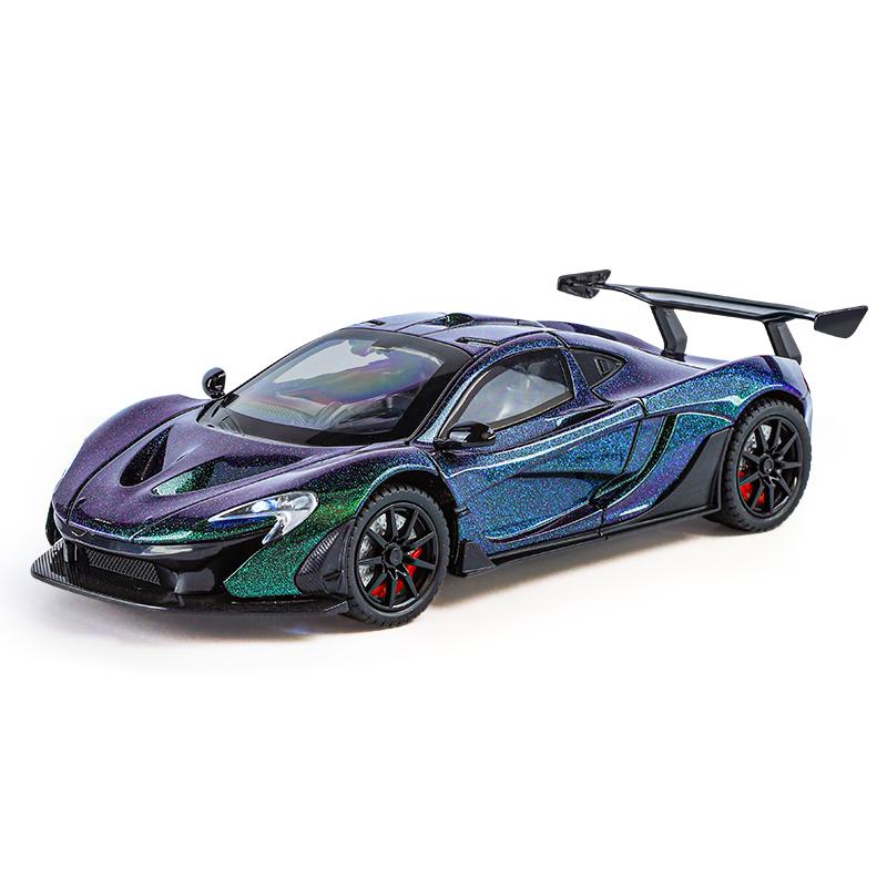 1/24 Симуляция McLaren P1 Металлическая модель автомобиля Двери и капот открываются Имеет звуковые и световые функции Богат деталями