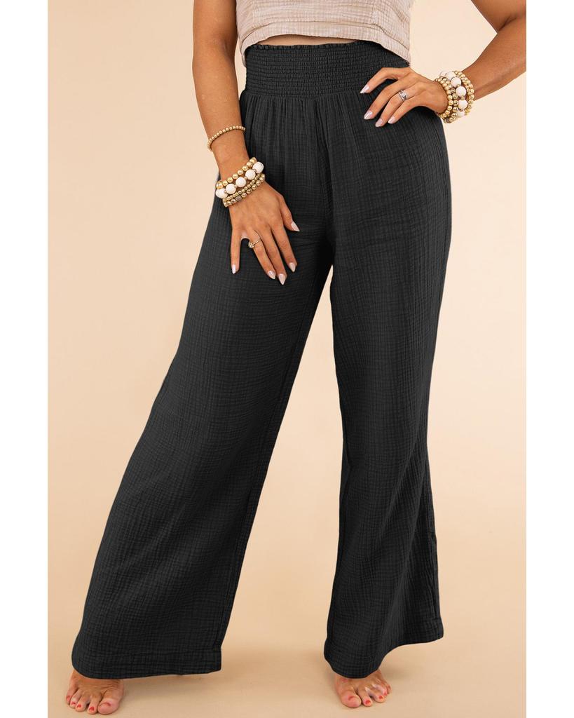 Azura Exchange Textured High Waist Wide Leg Pants