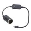 Кабель-адаптер USB C (папа) в гнездо прикуривателя для автомобильных устройств, 5 В - 20 В, с регулируемым напряжением