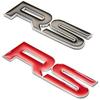 CarOver [3D Metal] Universal RS Sticker Racing 3D Sports Car Decal Sticker Cool Letter Logo Stylish English Motorcycle CO-RS-RD
