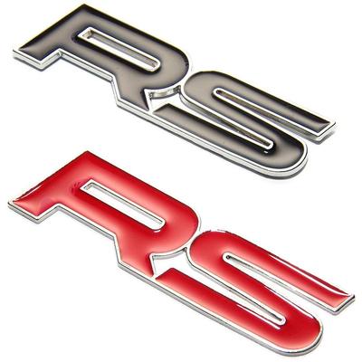 CarOver [3D Металл] Универсальная наклейка RS Гоночная 3D Наклейка на спортивный автомобиль Крутой логотип с буквами Стильная английская Мотоциклетная CO-RS-RD