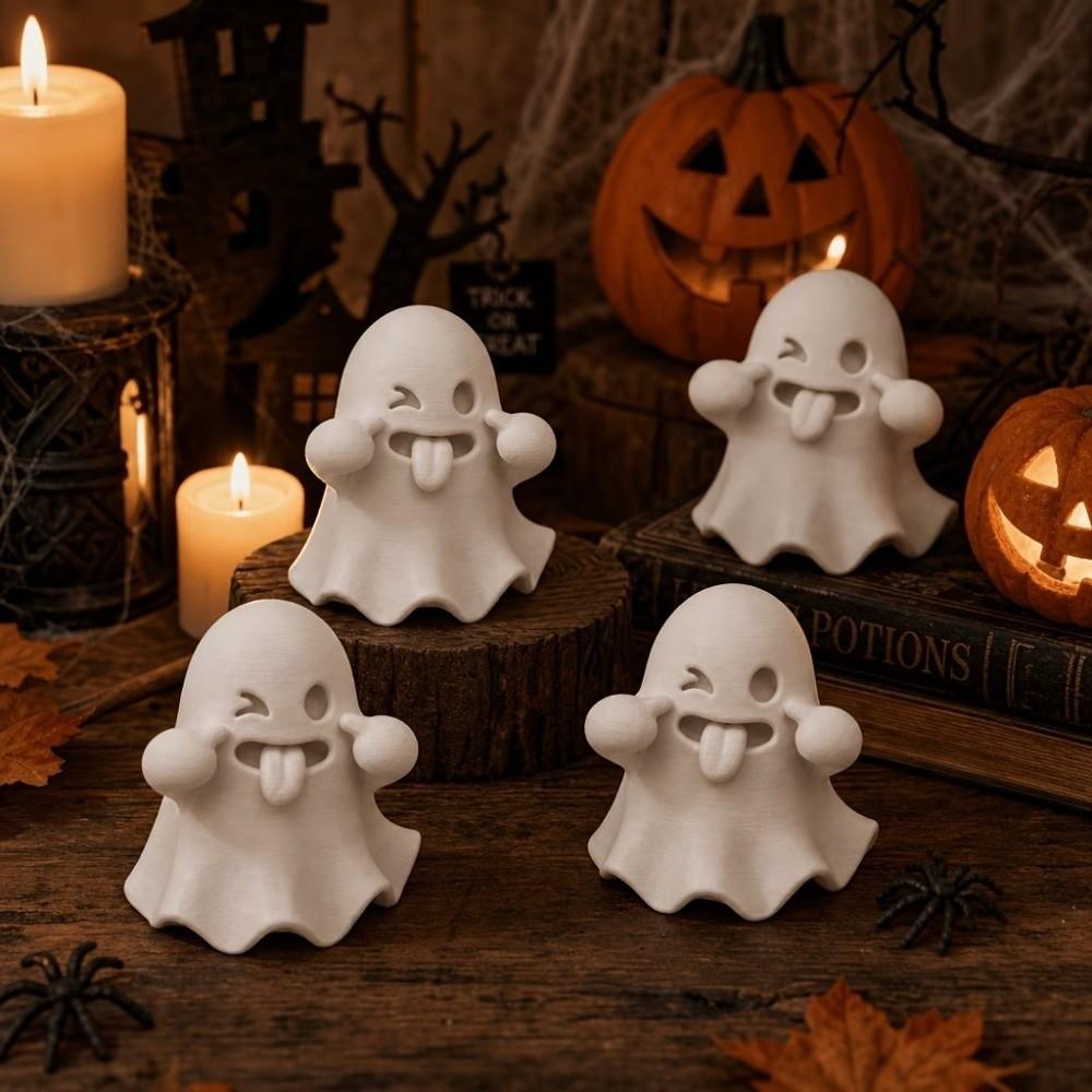 Mischievous Cute Ghost Statues Playful Mini Ghost Ornaments Gift for Friend
