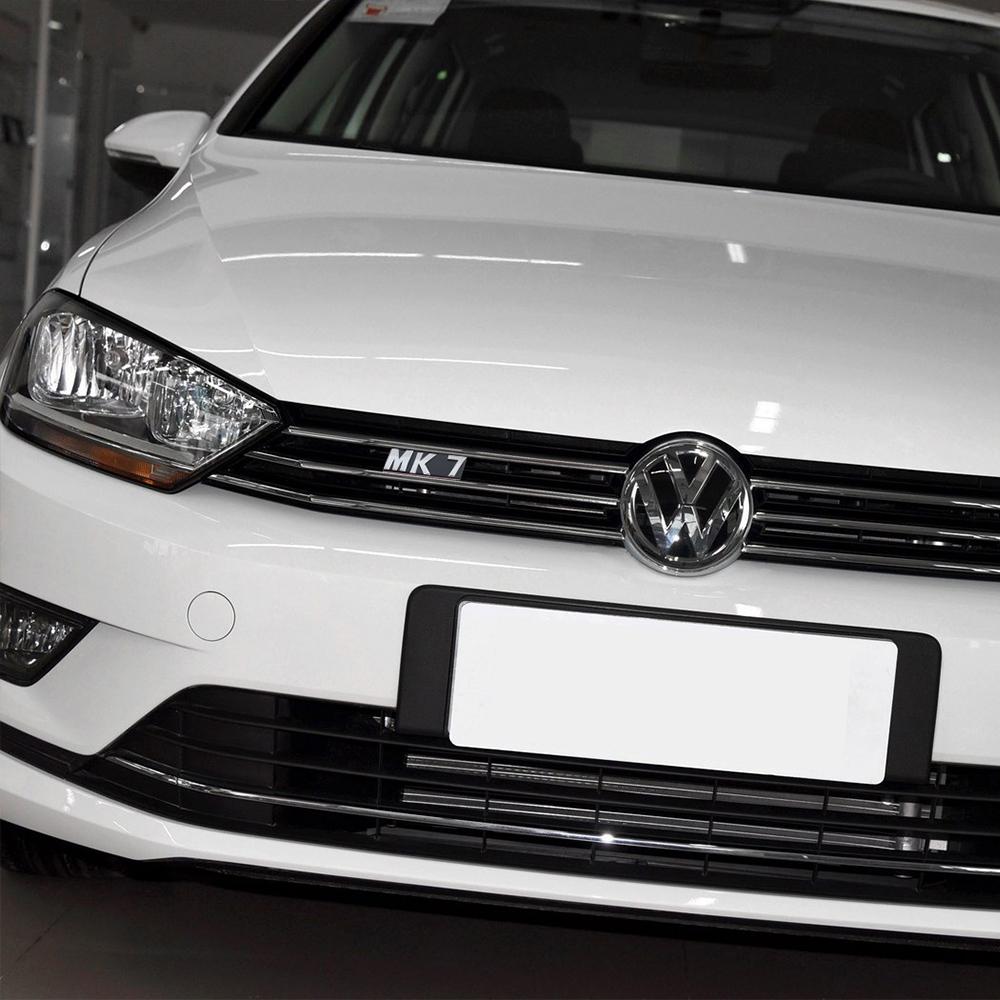 AGLNX1 1pcs ABS MK5 MK6 MK7 MK7.5 Badge Car Front Grille Decoration Stickers For Volkswagen VW Golf 4 5 6 7 Jetta Polo Caddy GTI Bora