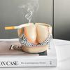 Cartoon Ashtray Sexy Leopard Print Bikini Cigar Ashtray Naked Woman Desktop Storage Container Smoking Accessories