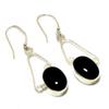 Ювелирные серьги ручной работы с черным ониксом 925 пробы, посеребренные, 1,89 дюйма