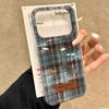 Чехол для телефона зимнего коричневого цвета с сетчатым рисунком для iPhone 17 Air 16 15 14 13 11 12 Pro Max 7 8 Plus X XS XR SE 2022 2020 16e.