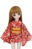 Совместимое с MDD кимоно Blizzard Cherry Blossom Pattern Crepe Mini Длина Красный Желтый пояс 40 см Кукла BJD Одежда для кукол [Petite Marie] 1/3 [Petite Marie]